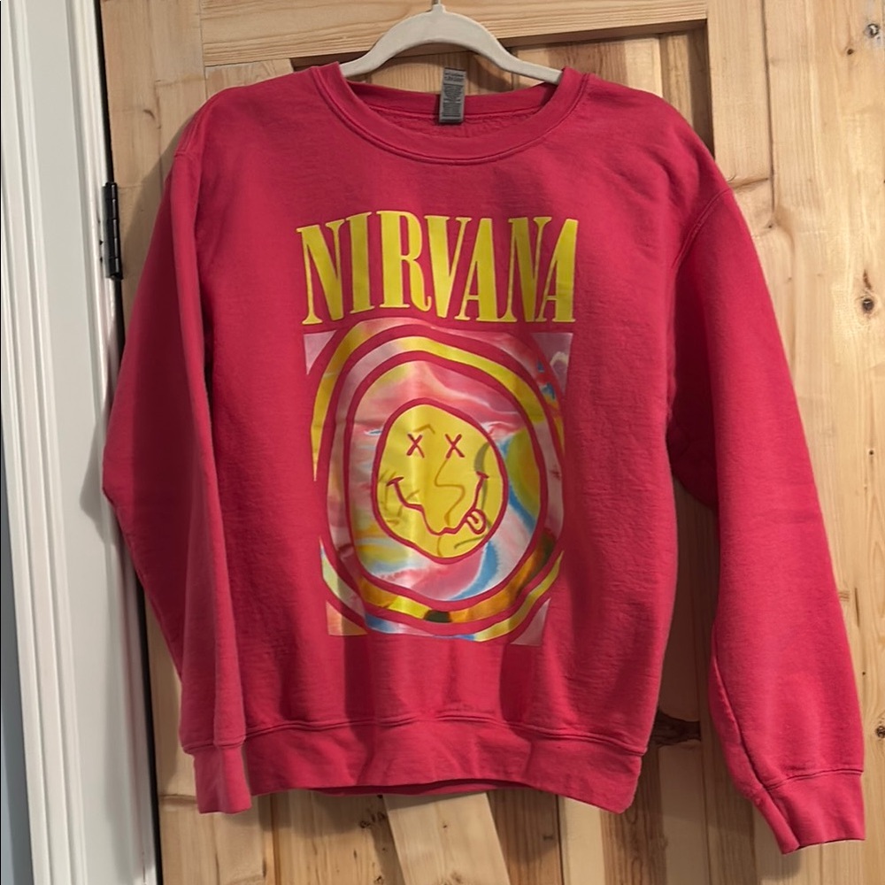 Nirvana Red Graphic Women’s Sweater